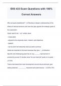 DIS 433 Exam Questions with 100&percnt; Correct Answers
