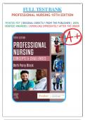 Test Bank For Professional Nursing&colon; Concepts & Challenges&comma; 10th Edition by Beth Black All Chapters 1-16 Answers with Rationales