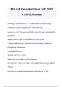 IDIS 344 Exam Questions with 100&percnt; Correct Answers