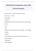 IDIS 240 Exam Questions with 100&percnt; Correct Answers