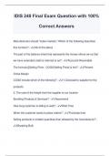 IDIS 240 Final Exam Question with 100&percnt; Correct Answers