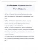 IDIS 240 Exam Questions with 1005 Correct Answers