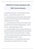 IDIS 403 Ch 6 Exam Questions with 100&percnt; Correct Answers