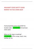 WALMART FOOD SAFETY  EXAM 2024 -2026NEWEST  ACTUAL EXAM COMPLETE  QUESTIONS AND CORRECT  DETAILED ANSWERS  &lpar;VERIFIED ANSWERS&rpar; 100&percnt;