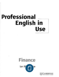 Professional English in use finance boek (Hele boek)