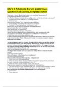 SAFe 5 Advanced Scrum Master Exam Questions And Answers&comma; Complete Solution