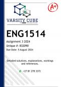 ENG1514 Assignment 3 &lpar;DETAILED ANSWERS&rpar; 2024 - DISTINCTION GUARANTEED