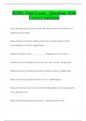 B250G Final Exam &ndash; Questions With  Correct Solutions