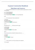 Exam &lpar;elaborations&rpar; Gypsum Construction 