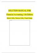 SOLUTION MANUAL FOR Financial Accounting 11th Edition Robert Libby&comma; Patricia Libby&comma; Frank Hodge
