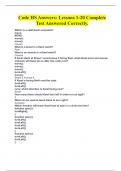 Code HS Answers&colon; Lessons 1-20 Complete Test Answered Correctly&period;
