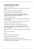 Critical Care Hesi concepts