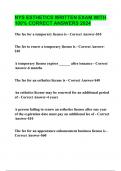 NYS ESTHETICS WRITTEN EXAM WITH 100&percnt; CORRECT ANSWERS 2024