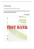  TEST BANK- Recruitment and Selection in Canada&comma; 8th Edition &lpar; Victor Catano &comma;2024&rpar;&comma; Chapter 1-10 &vert;&vert; All Chapters
