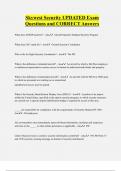 Skywest Security UPDATED Exam  Questions and CORRECT Answers