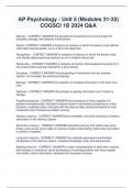 AP Psychology - Unit 5 &lpar;Modules 31-33&rpar;  COGSCI 1B 2024 Q&A