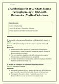 Chamberlain NR 283 &sol; NR283 Exam 1 &vert; 2026&sol;2027 &vert; Pathophysiology &vert; Q&A with Rationales &vert; Cellular Adaptation&comma; Fluid Balance&comma; Genetics & Immunity &vert; Grade A &vert; Verified Solutions