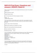 NUR 410 Final Exam &vert; Questions and answers &vert; 2024&sol;25 &vert; Rated A&plus;