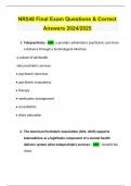 NR548 Final Exam Questions & Correct Answers 2024&sol;2025