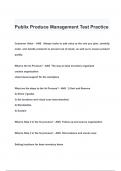 Publix Produce Management Test Practice QUESTIONS & ANSWERS 2024 &lpar; A&plus; GRADED 100&percnt; VERIFIED&rpar;