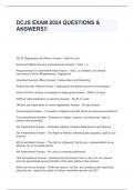 DCJS EXAM STUDY NOTES 2024 QUESTIONS & ANSWERS&excl;&excl;