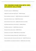 ITEC WAXING EXAM 2024 WITH 100&percnt; ACCURATE SOLUTIONS