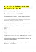  NAFA CAFS  EXAM 2024 WITH 100&percnt; ACCURATE SOLUTIONS