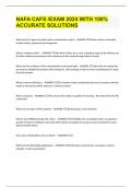 NAFA CAFS &sol;EXAM 2024 WITH 100&percnt; ACCURATE SOLUTIONS