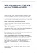 WGS 240 EXAM 1 QUESTIONS WITH ALREADY PASSED ANSWERS&excl;&excl;