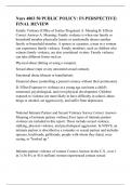 Nurs 4803 50 PUBLIC POLICY&colon; FS PERSPECTIVE&colon; FINAL REVIEW QUESTIONS WITH COMPLETE SOLUTIONS