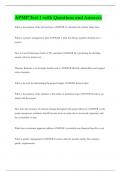APMP Test 1 with Questions and Answers