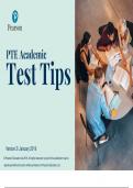 PTE Academic Test Tips Version 2&sol; January 2019