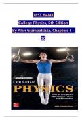 TEST BANK For College Physics&comma; 5th Edition By Alan Giambattista&comma; Verified Chapters 1 - 30&comma; Complete Newest Version