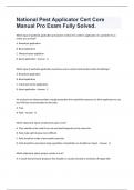 National Pest Applicator Cert Core Manual Pro Exam Fully Solved&period;