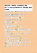 Nutrition Care for Individuals and Groups&comma; Medical Nutrition Therapy&comma; Jean Inman