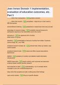 Jean Inman Domain 1 implementation&comma; evaluation of education outcomes&comma; etc&period; Part 3&lowbar; Questions with 100&percnt; ANSWERS