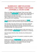 RADIOLOGY ARRT EXAM 2024 QUESTIONS AND CORRECT DETAILED ANSWERS&vert; A&plus; STUDY GUIDE