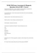 NURS 550 Exam- Assessment & Diagnosis Questions Solved 100&percnt; Correct