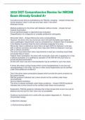 2023 DOT Comprehensive Review for NRCME  Exam Already Graded A&plus;