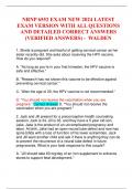 NRNP 6552 EXAM NEW 2024 LATEST EXAM VERSION WITH ALL QUESTIONS AND DETAILED CORRECT ANSWERS &lpar;VERIFIED ANSWERS&rpar; - WALDEN