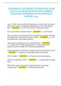 CALIFORNIA UST SERVICE TECHNICIAN EXAM  ACTUAL EXAM QUESTIONS AND CORRECT  DETAILED ANSWERS WITH RATIONALES  AGRADE 2024&period;