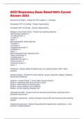 ACCS Respiratory Exam Rated 100&percnt; Correct Answers 2024