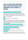 TNCC 8th EDITION PROVIDER REAL EXAM QUESTIONS AND  ANSWERS 2024 ALREADY A GRADE&period;