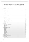 Samenvatting Pathologie interne&sol;neuro leerjaar 2 Fysiotherapie