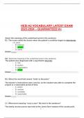 HESI A2 VOCABULARY LATEST EXAM 2023-2024 &ndash; GUARANTEED A&plus;
