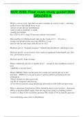 NUR 2050&colon; Final exam study guide&excl;&excl;2024 GRADED A