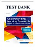 TEST BANK FOR UNDERSTANDING NURSING RESEARCH - 7TH EDITION BY SUSAN K GROVE & JENNIFER R GRAY&vert;&vert;ISBN NO-&vert;&vert;ISBN NO-&vert;&vert;ALL CHAPTERS&vert;&vert;COMPLETE GUIDE A&plus;