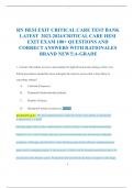 RN HESI EXIT CRITICAL CARE TEST BANK LATEST 2023-2024&sol;CRITICAL CARE HESI EXIT EXAM 100&plus; QUESTIONS AND CORRECT ANSWERS WITH RATIONALES BRAND NEW&excl;&excl;&vert;A-GRADE 