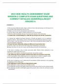 2023 HESI HEALTH ASSESSMENT EXAM VERSION 2 COMPLETE EXAM QUESTIONS AND CORRECT DETAILED ANSWERS&vert;ALREADY GRADED A
