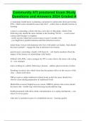Community ATI proctored Exam Study Questions and Answers 2024 Graded A